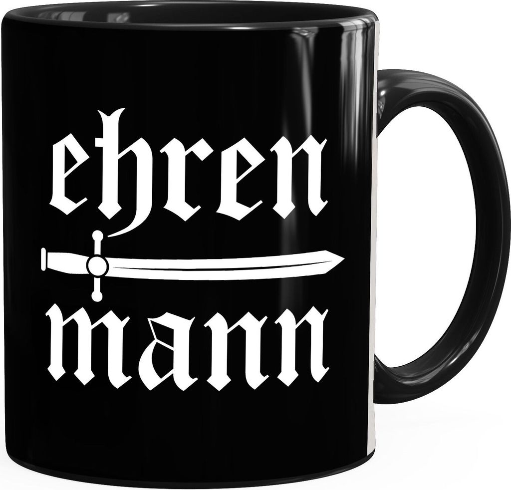 Kaffee-Tasse Ehrenmann Geschenk MoonWorks schwarz unisize