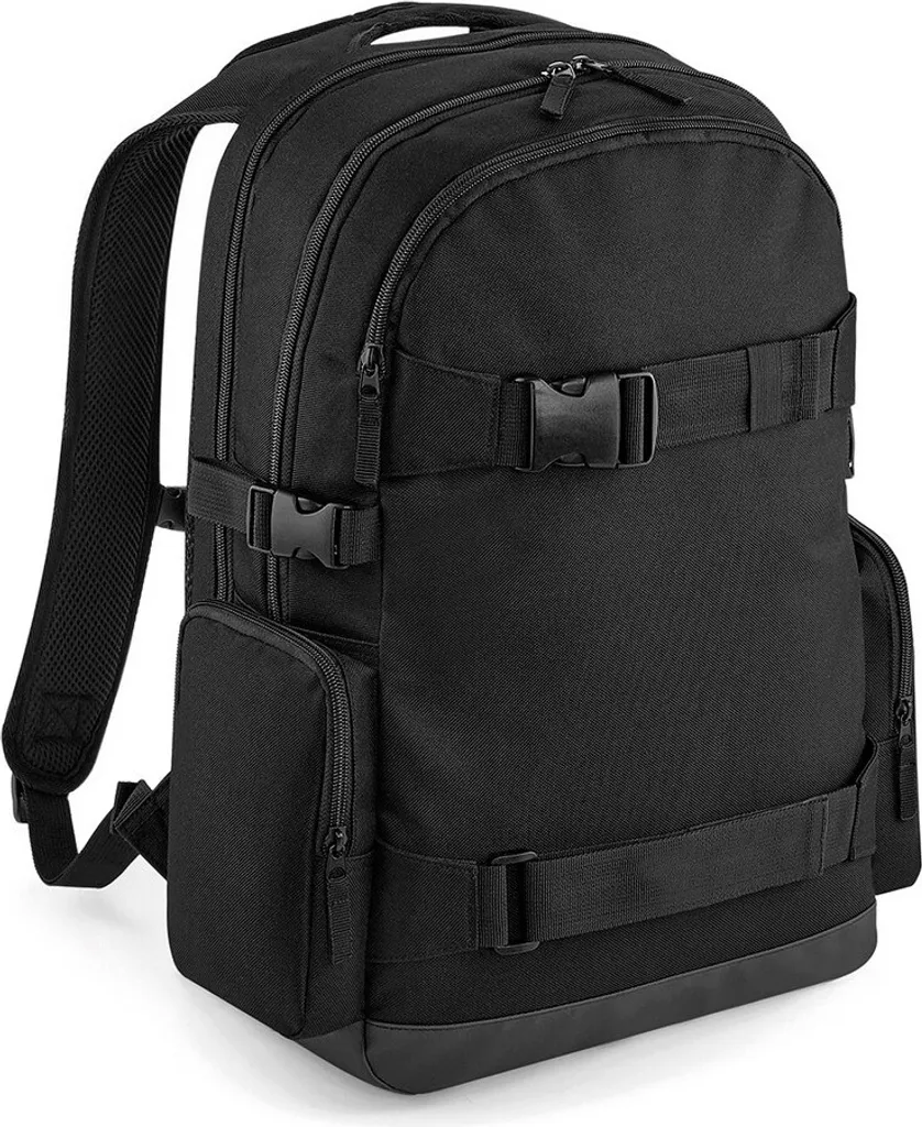 Sac à dos BagBase RW6291 Noir avec bretelles confort et poche zippée