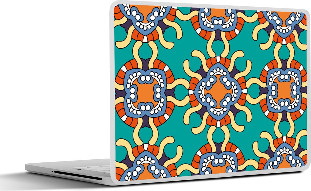 MuchoWow Laptop Aufkleber Sticker Cover Muster - Abstrakt - Grün 36.5x27.5 cm - Laptop-Sticker