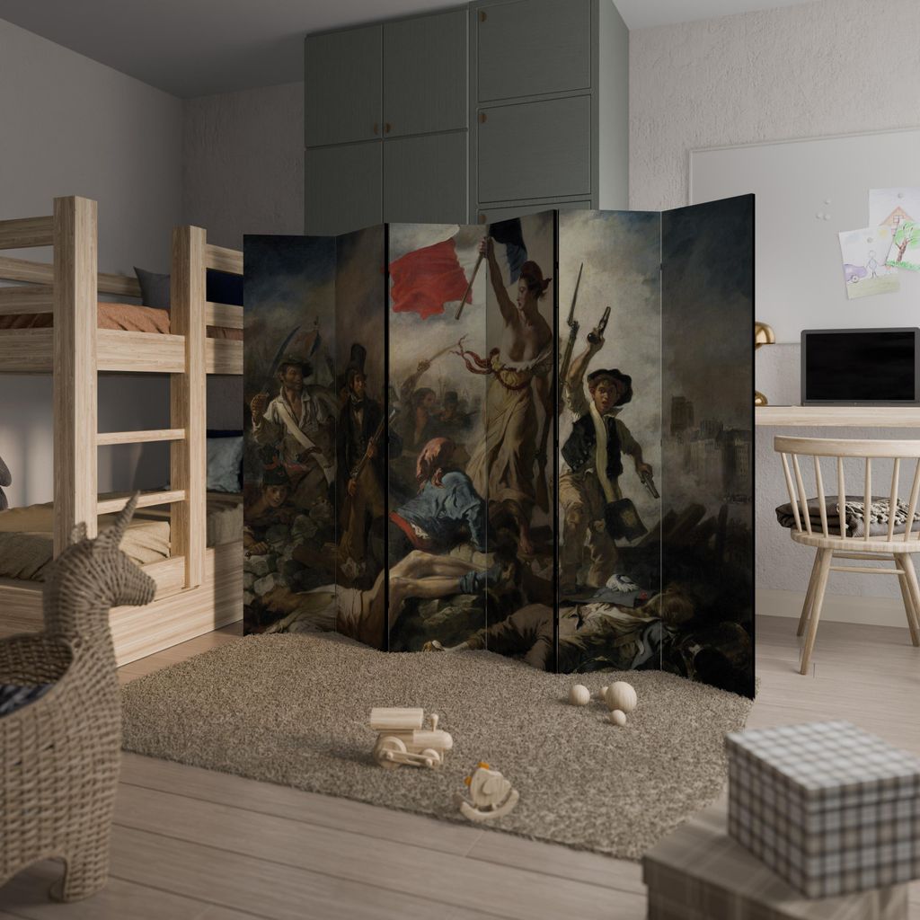 SpaceRebels Paravent Raumteiler - 6-teilig Raumtrenner, Druck 1-Seite - Raumtrenner - Trennwand Wohnung - Room Divider - Spanische Wand Deko Modern...