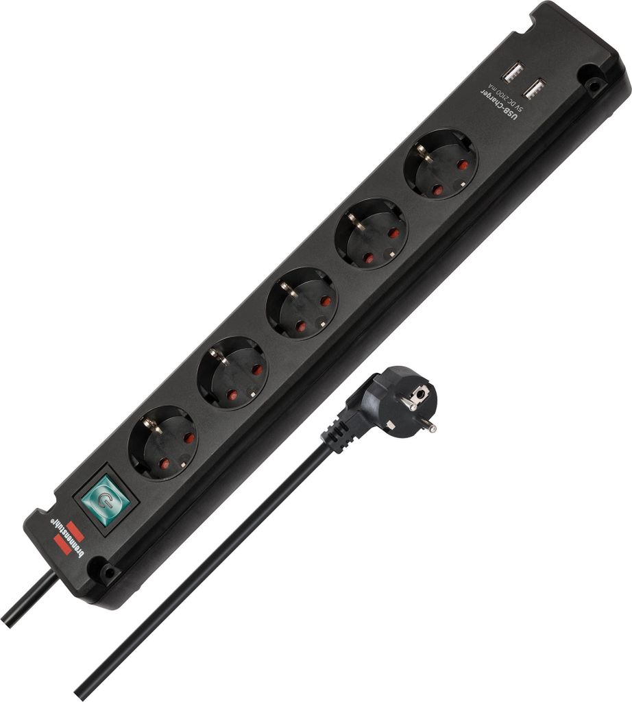 Brennenstuhl Steckdosenleiste  Bremounta 5x schwarz 3m Immagine del prodotto 