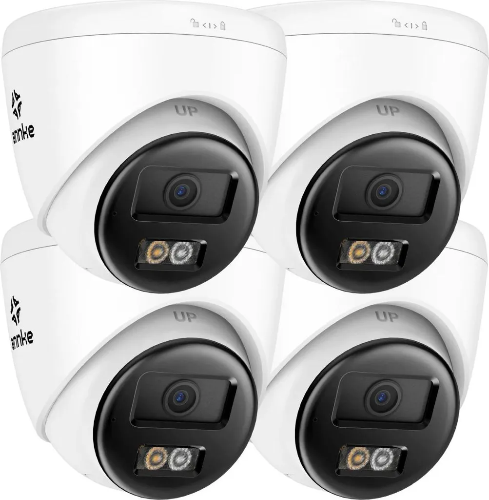 Surveillance extérieure 4K POE : détection intelligente et audio - 4 cam
