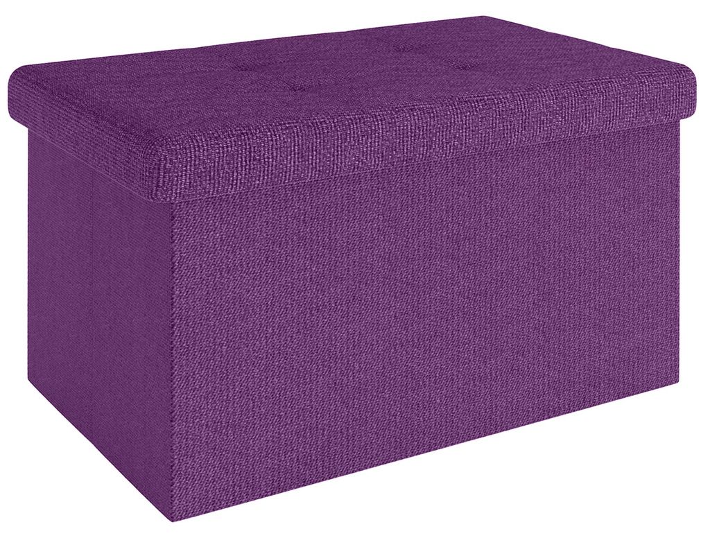 Intirilife Faltbare Sitzbank 49x30x30 cm in NEBEL LILA - Produktbild 
