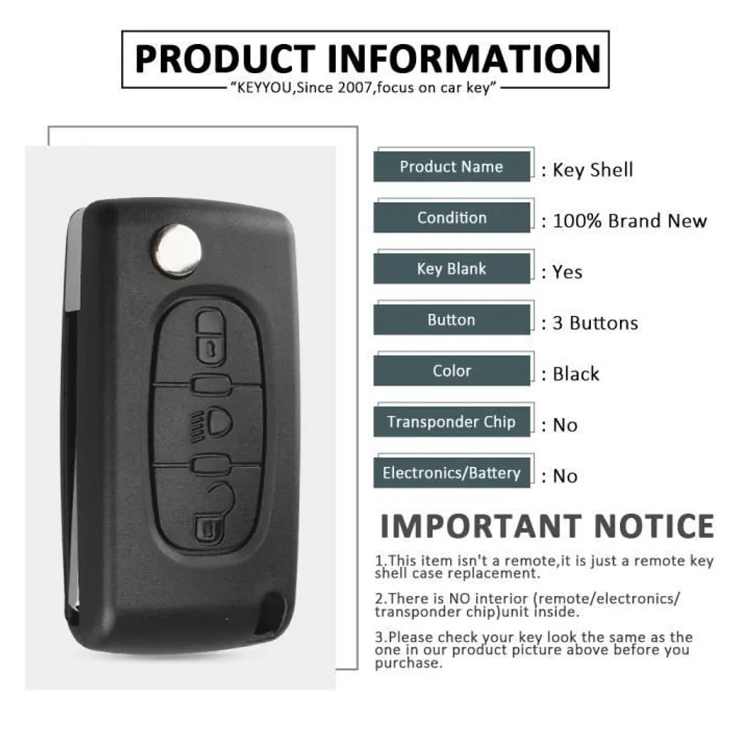 Coque de Télécommande Va2 Ce0536 C - Modèle 2 Boutons Haute Qualité - 2