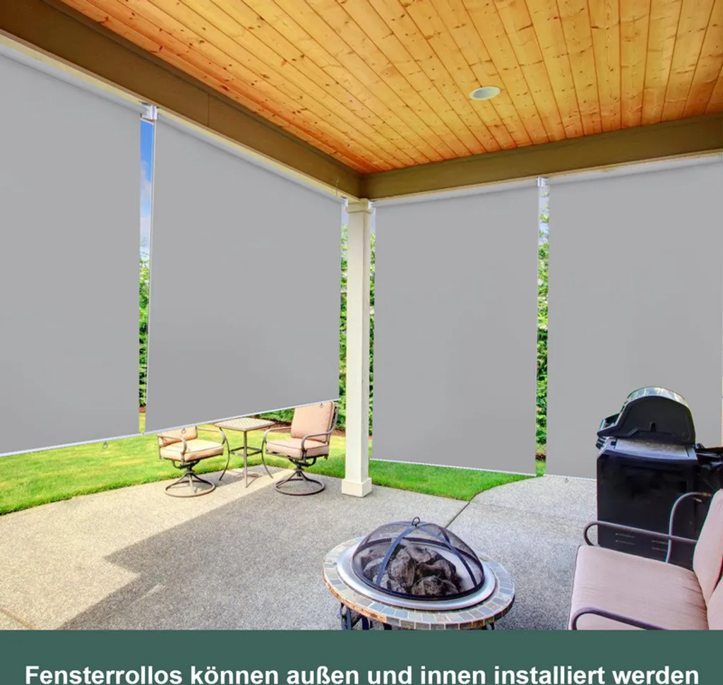 Tenda Da Sole Verticale LIFERUN 300x240 Cm In HDPE – Protezione UV 90%, Tubi In Alluminio, Montaggio A Parete O Soffitto, Per Balcone E Terrazzo, Colore Cachi