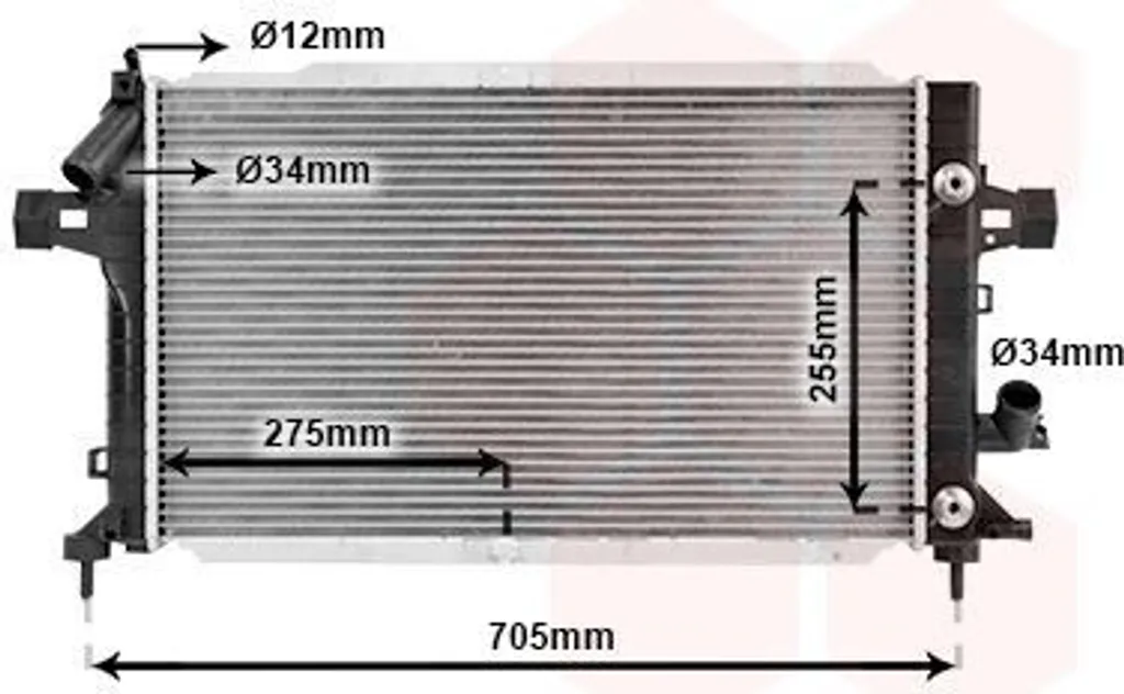 Radiateur moteur VAN WEZEL 37002467 pour Opel Zafira B et Astra H GTC