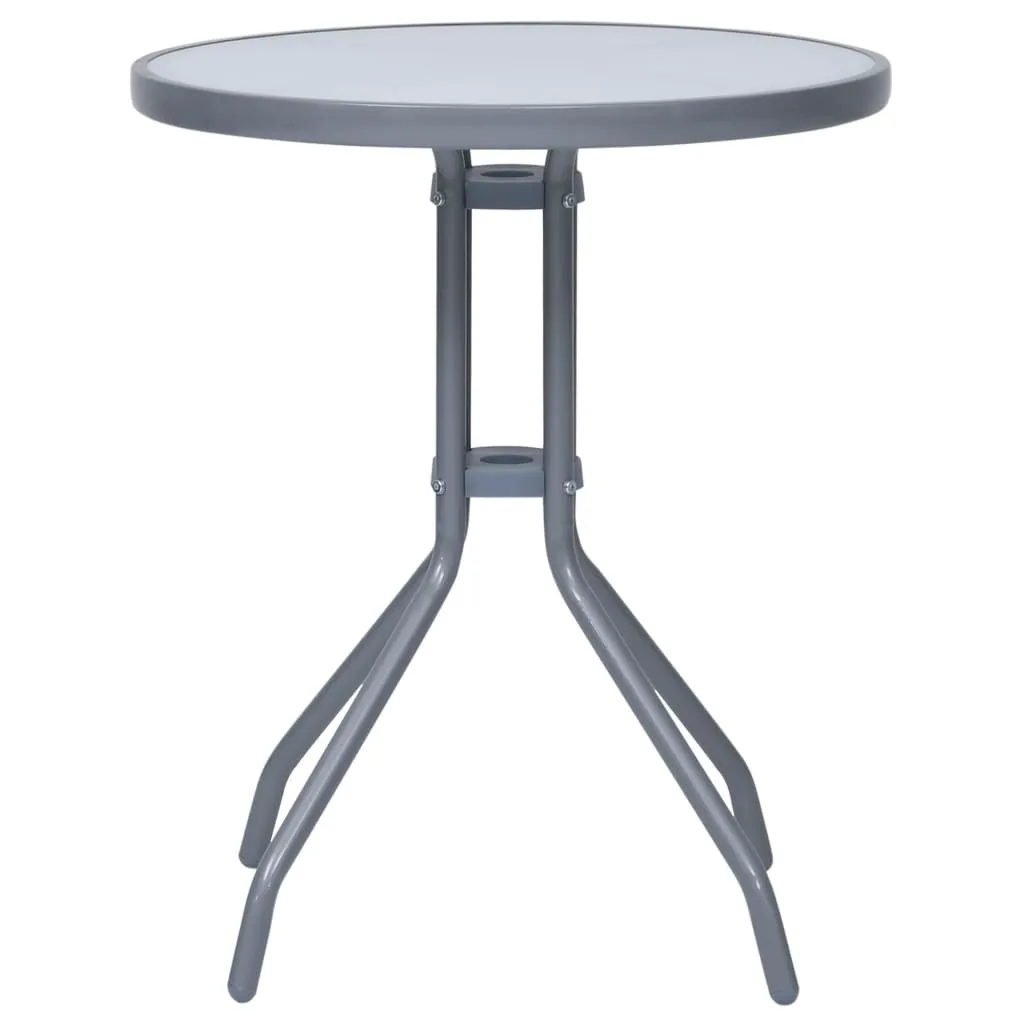 Guéridon de jardin gris clair 60 cm vidaXL pour balcon et petite terrasse
