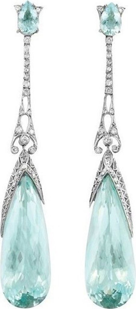 Elegante Damen-Ohrstecker mit künstlichem Aquamarin, Hochzeitsschmuck, Geschenk