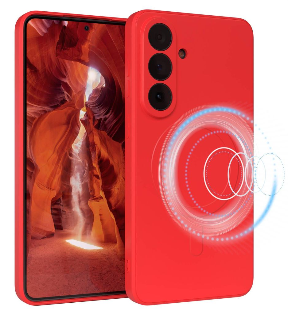 EAZY CASE - Silikonhülle MagSafe für Samsung Galaxy S26 Plus, Hülle Silikon, weich stoßfeste Magnet Handyhülle, Schutzhülle mit Kameraschutz,...