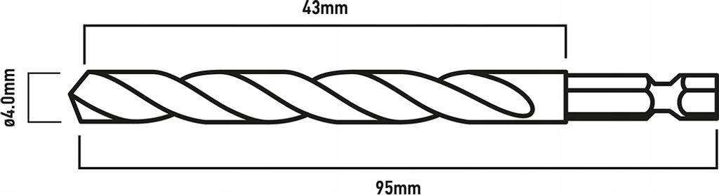 GRAPHITE HEX Bohrer (Professional Zubehör Schlagbohrer/Schrauber, Bohrmaschine/Schrauber) Bohrer aus Metall - Durchmesser 4 mm, Satz mit 2 Stück ...