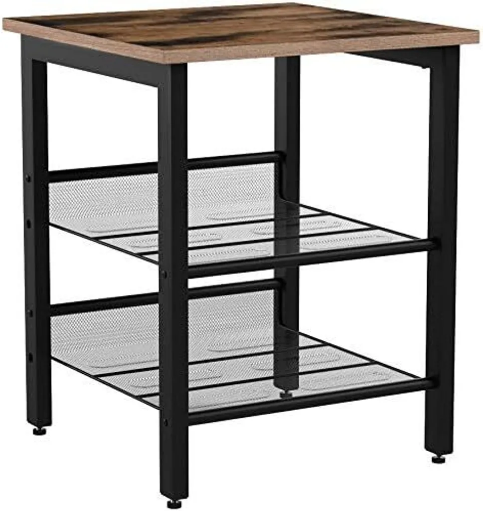 Table de Chevet Industrielle Set de 2 Tables d'Appoint en Bois et Métal - 2