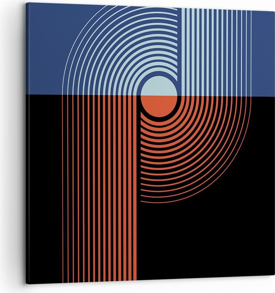 Bild auf Leinwand - Leinwandbild - Einteilig - Abstraktion Moderne Minimalismus - 50x50cm - Wand Bild - Wanddeko - Wandbilder - Leinwanddruck - Bil...
