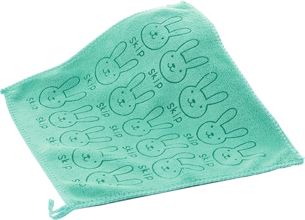 Handtuch Quadrat/Rechteck Cartoon Kaninchenabdruck Mikrofaserweiche Fütterung Waschlappen für Neugeborene-Blau ,Größen:25CMx25CM