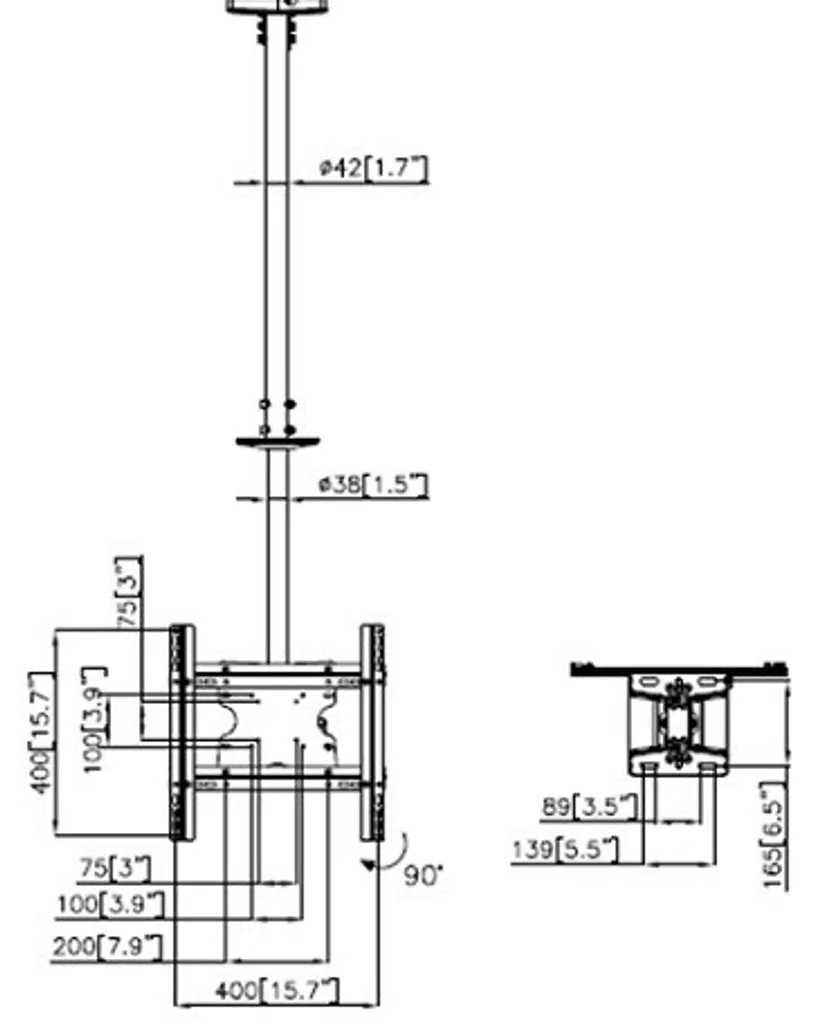 Support écran 55 pouces Multibrackets 5460 avec finition noir acier - 6