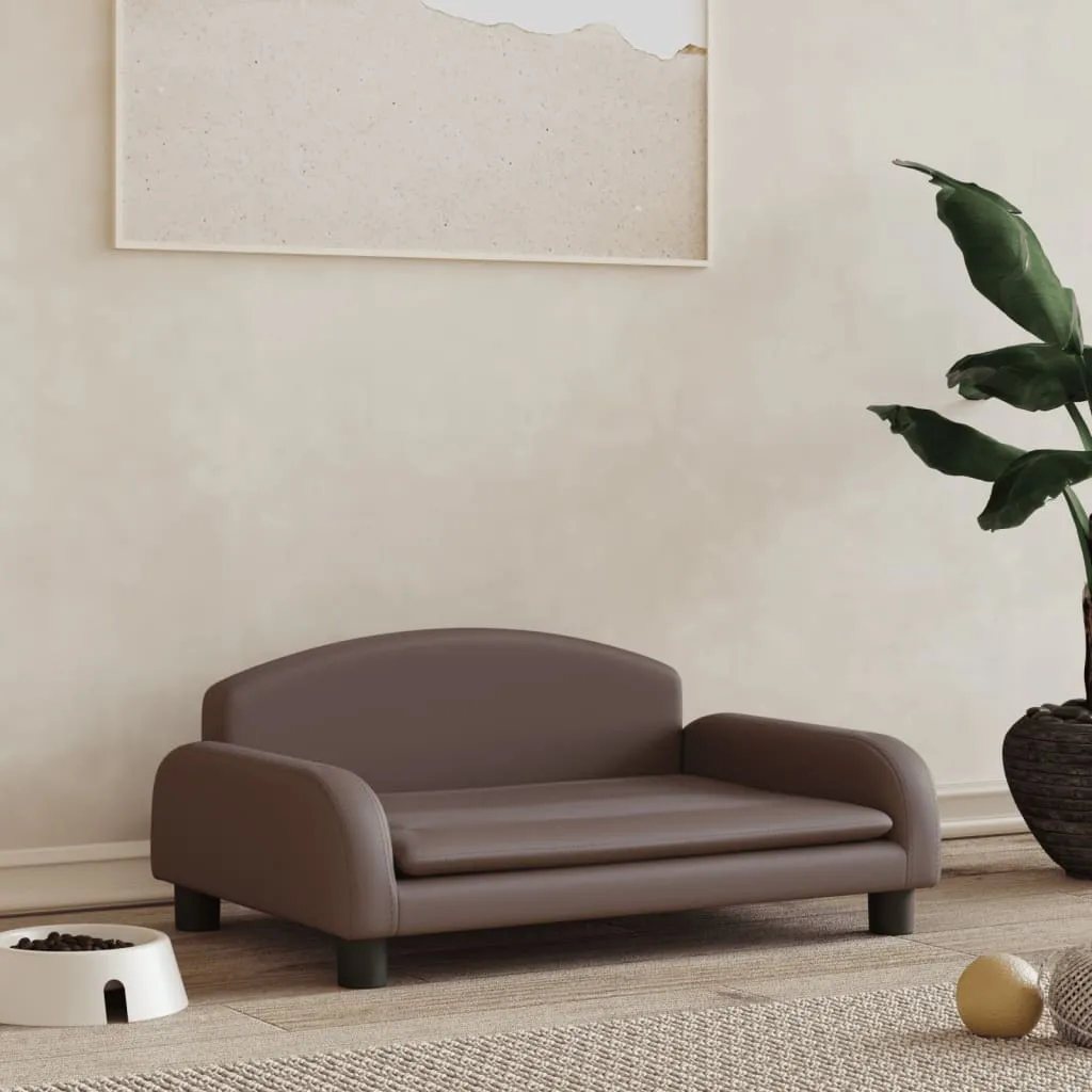 Letto ortopedico per cani 70x45x30 marrone | Supporto in legno