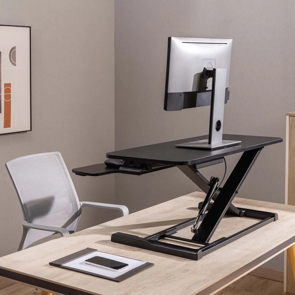 Station de Travail Réglable 95cm Toboli avec Support Clavier Ergonomique