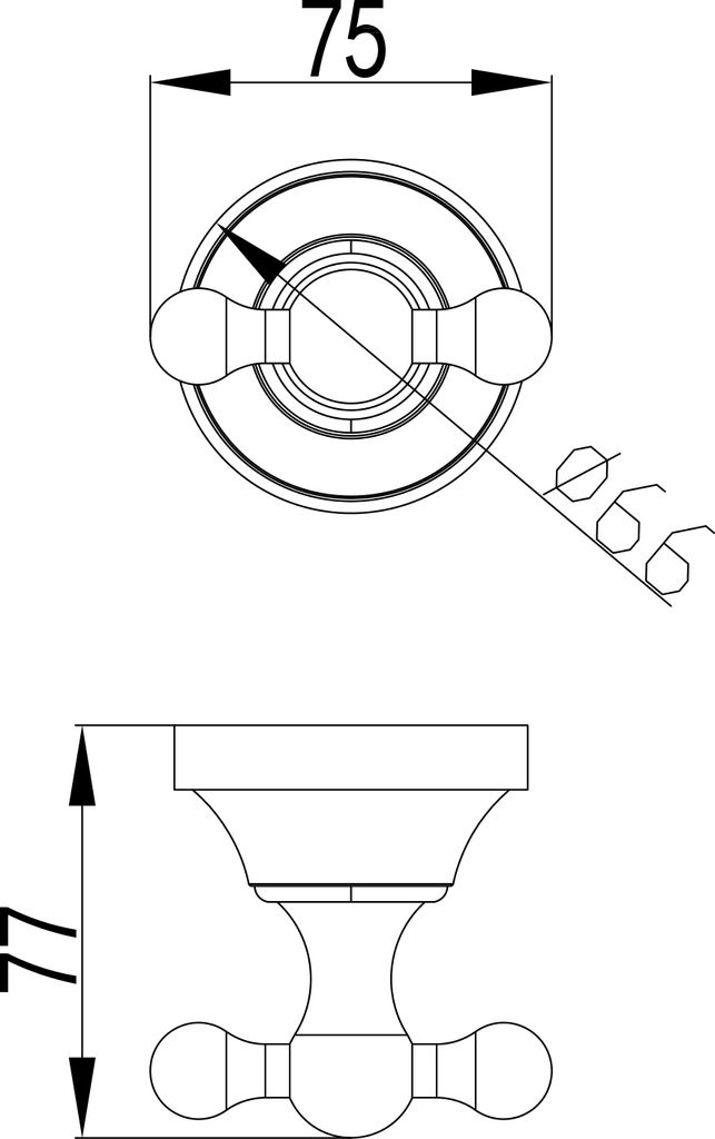 PaulGurkes weiß Bad-Accessoires Nostalgie Retro Haken WC-Bürste WC-Papierhalter