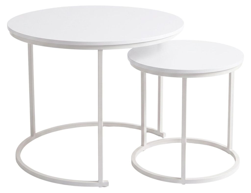 Set aus 2 runden Couchtischen, Ø 60 cm x 50 cm Produktbild 