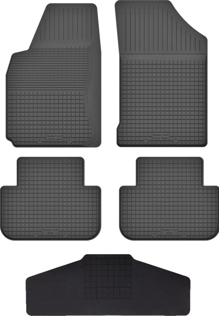 Gummi Fußmatten Set Für: Renault Megane I (1995-2002) Gummimatten Schwarz