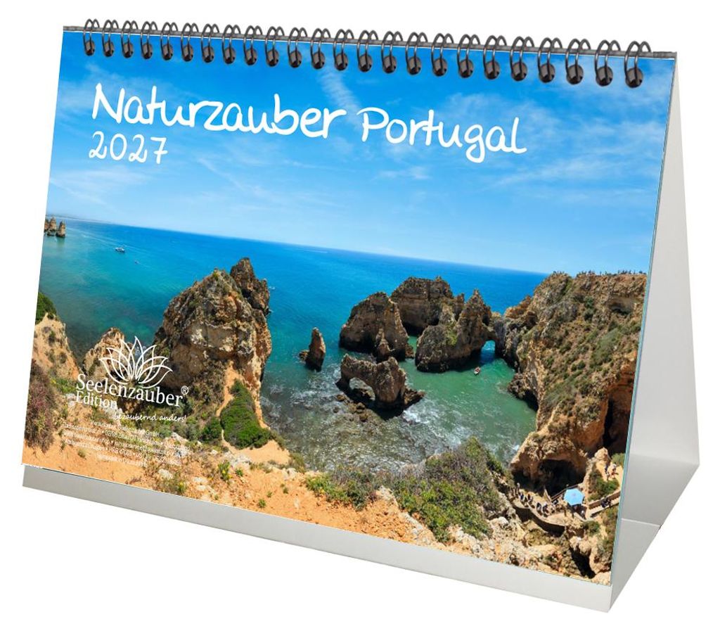 Naturzauber Portugal DIN A5 Tischkalender für 2027 Landschaft Natur Reise Strand Urlaub - Seelenzauber