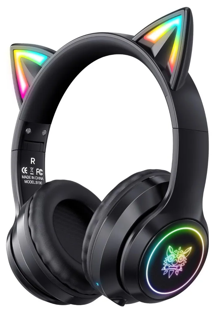 Casque Bluetooth 5.0 INF Over-Ear en ABS Noir de 20x8x7cm - Lot de 2