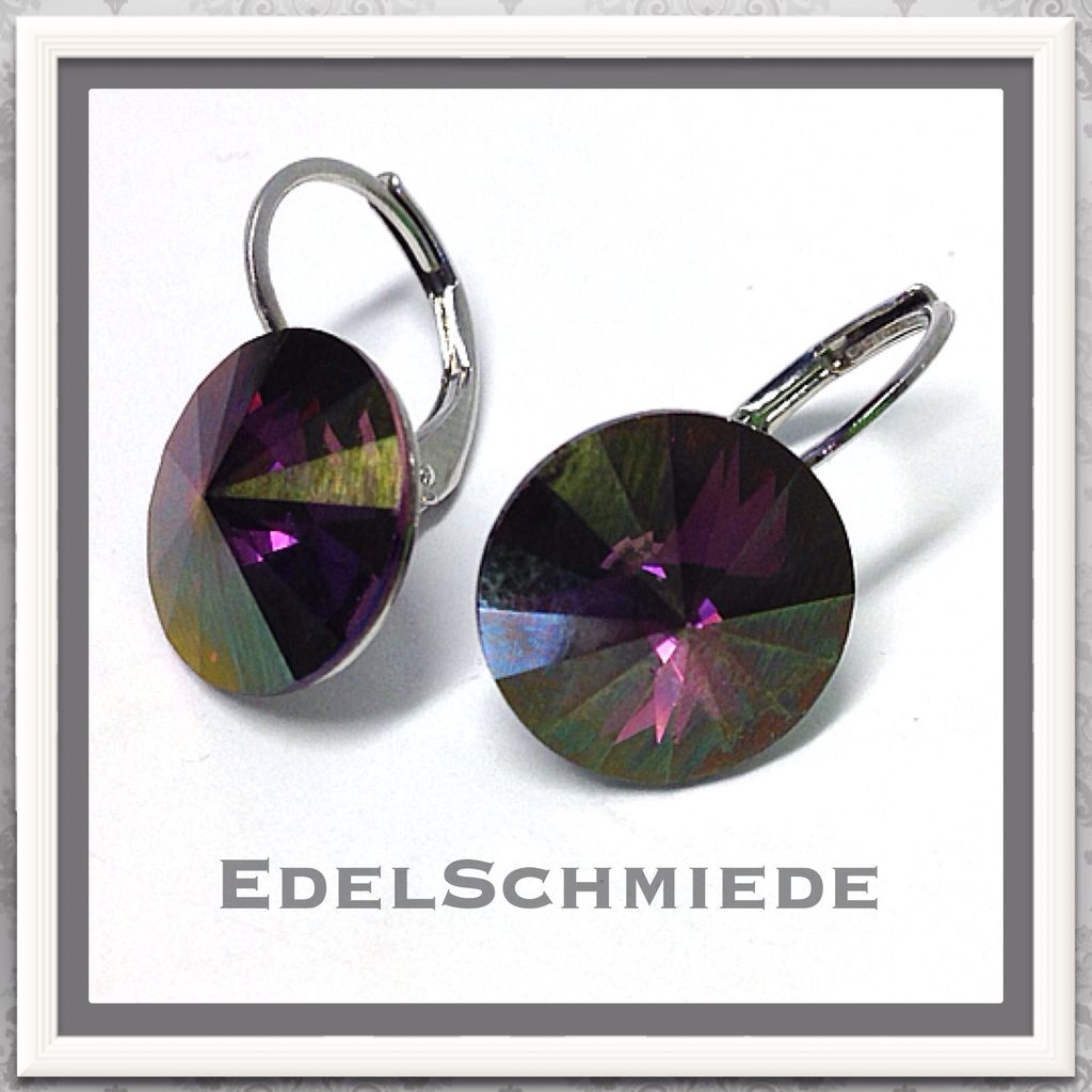 Edelschmiede925 Ohrhänger (Stift = Titan) Swarovski Produktbild 