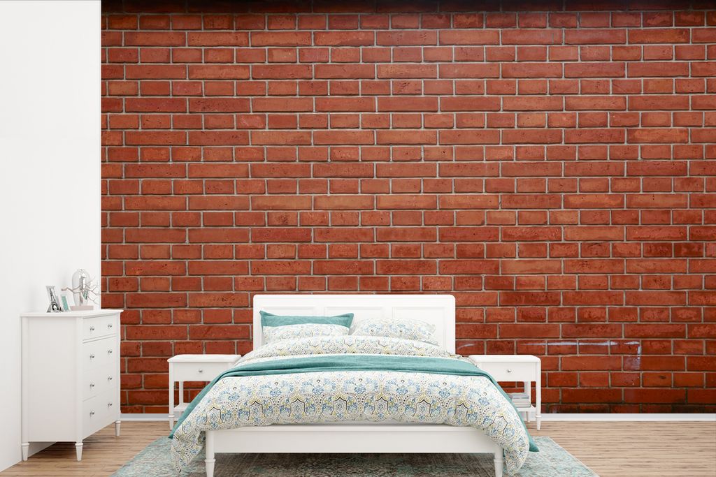 MuchoWow Fototapete für Wohnzimmer oder Schlafzimmer Wandtapete Vinyl Motivtapete Ziegel - Mauer - Textur - 390x260 cm - Papiertapete