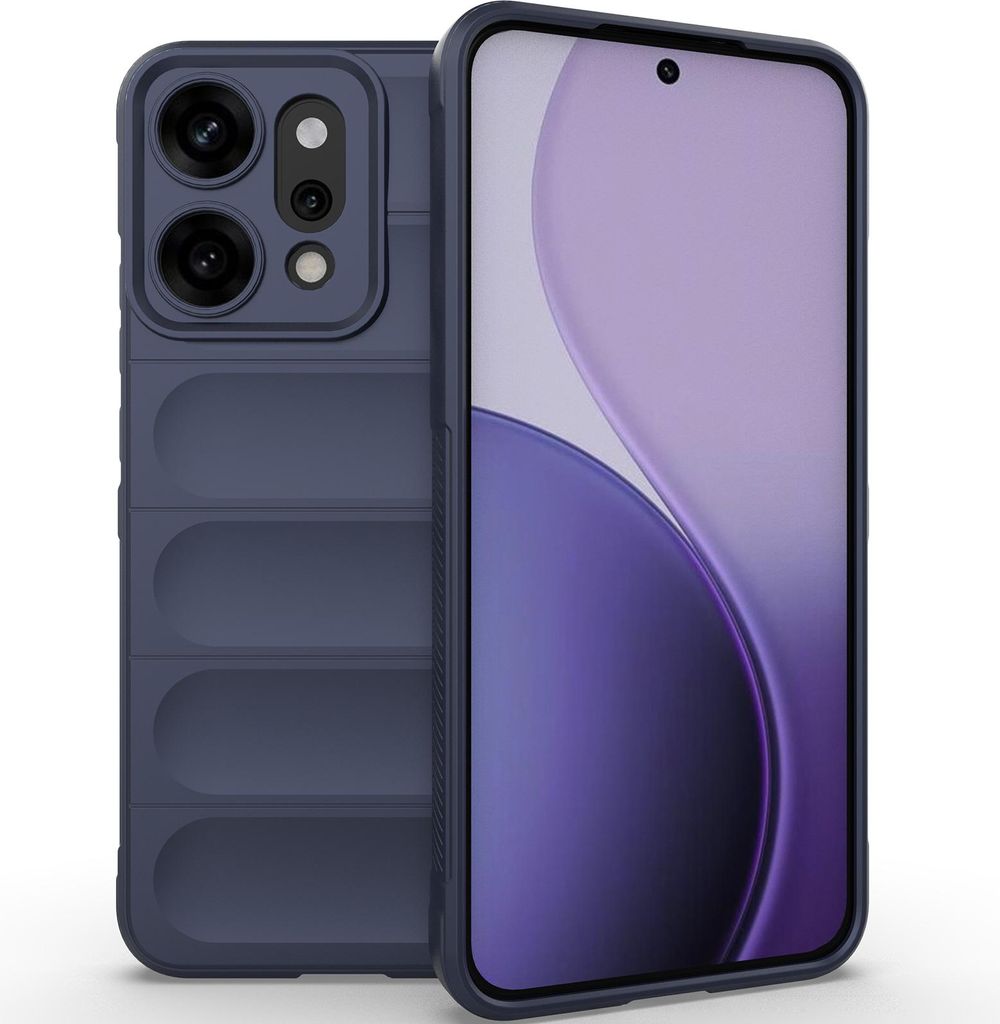 Handyhülle für Oppo Reno14 Pro Weich TPU Silikon Stossfest Anti-rutsch Hülle Dunkelblau