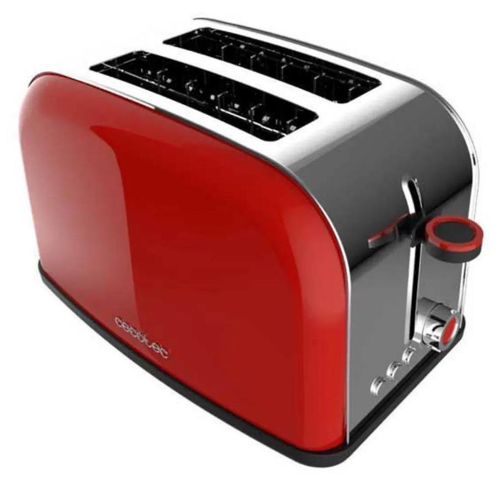 Cecotec Toastin' time 850, 2 Scheibe(n), Rot, Edelstahl, Produktbild 