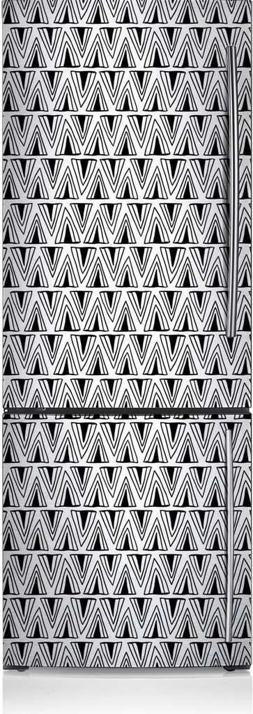 Kühlschrankmagne Kühlschrank Aufkleber Magnetfolie Dekoration 60x180 cm - Dreier Boho-Muster.