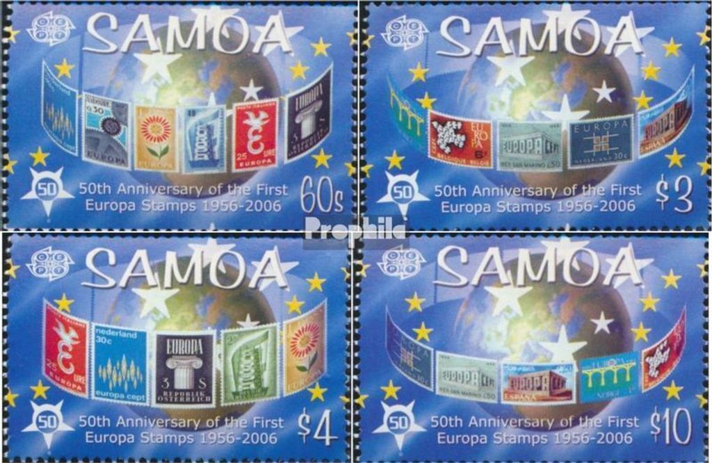 Briefmarken Samoa 2005 Mi 1020-1023 (kompl.Ausg.) postfrisch 50 Jahre Europamarken