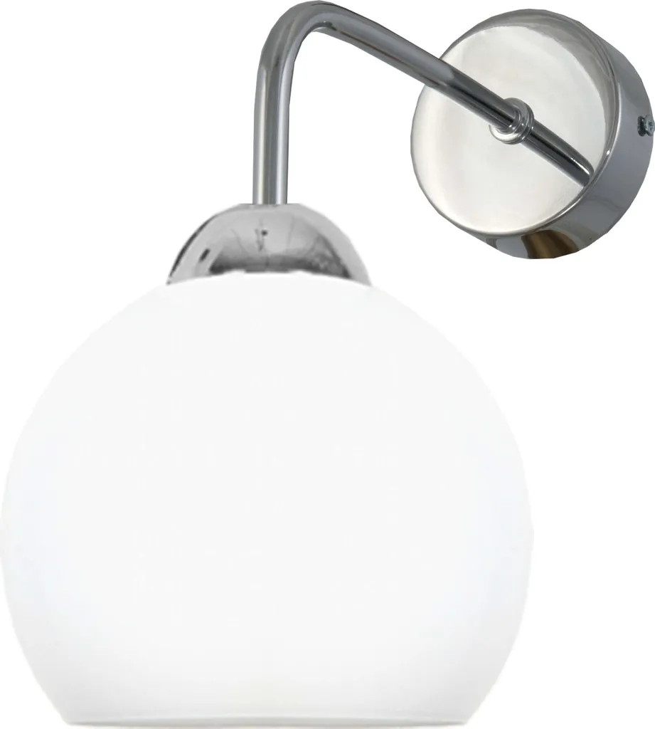 Luminaire mural design chrome et textile blanc VIKTORIA haute qualité