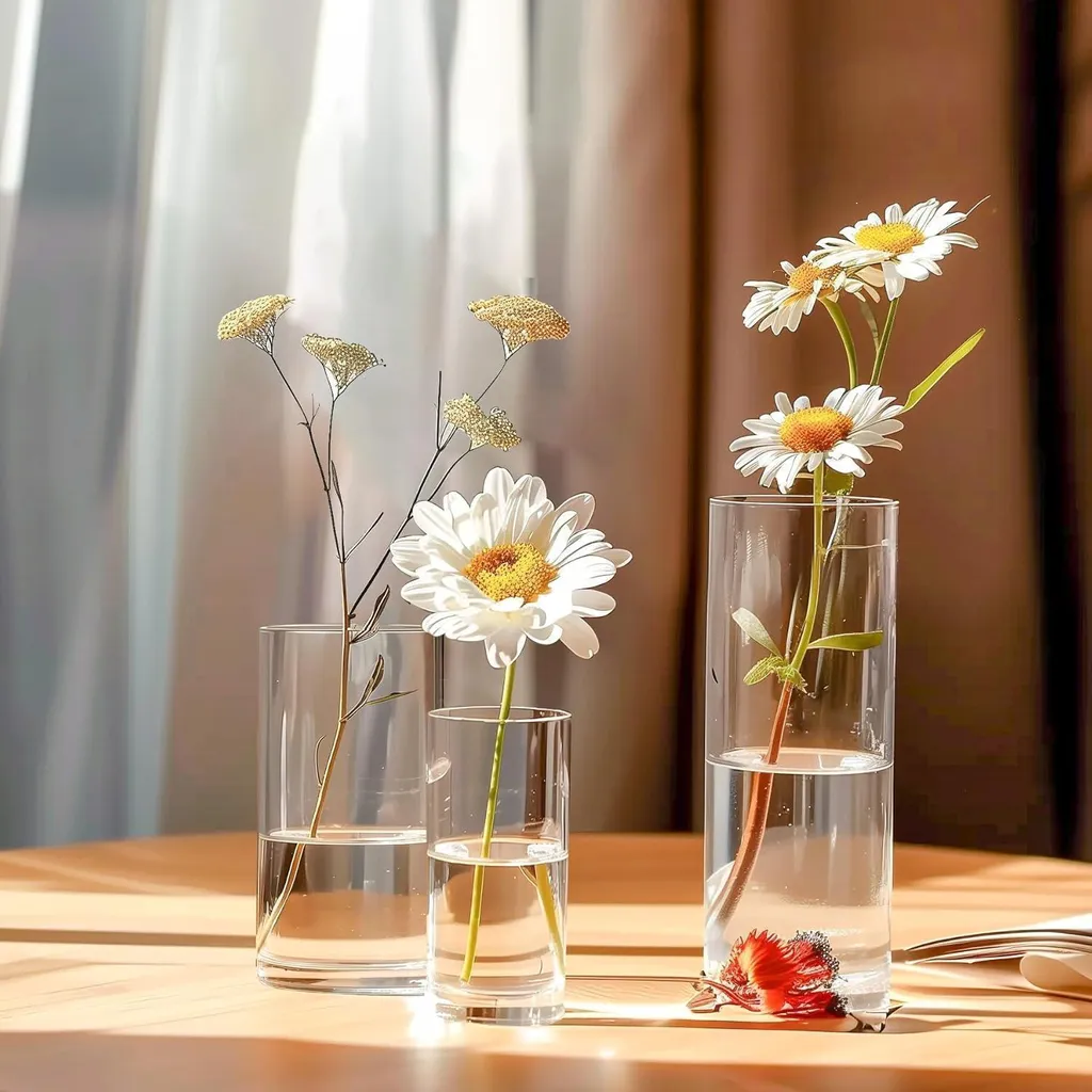Petit vase en verre set de 6 : Solution déco pour centres de table chic - 8