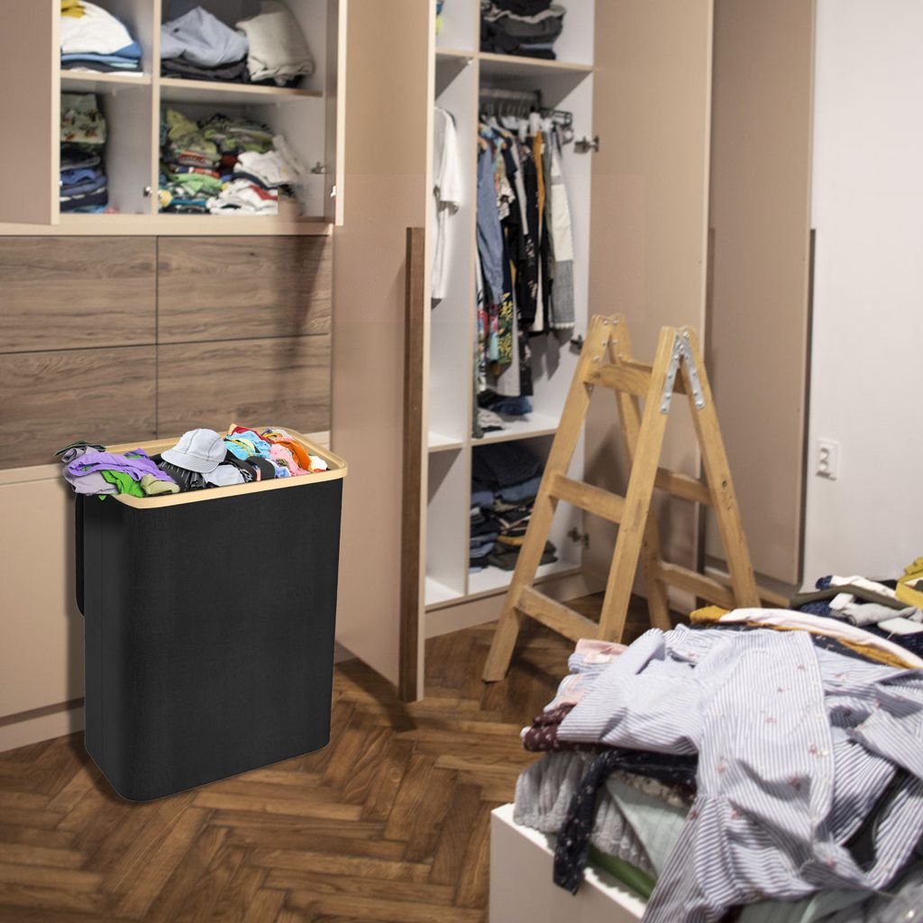 Koš na prádlo XMTECH se 3 přihrádkami, sběrač prádla s Obrázek produktu 