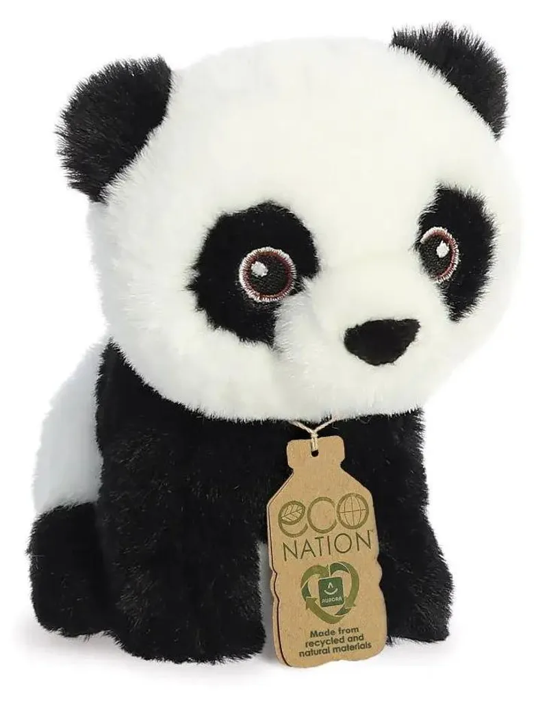 Peluche Panda Sécurisée sans Plastique 13cm pour Éveil Bébé en Douceur