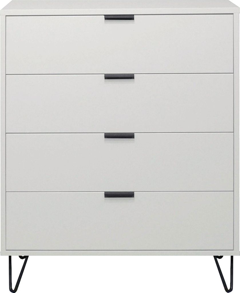 Kommode Erna 81x45x102 Kreidegrau matt Lack 14724-D