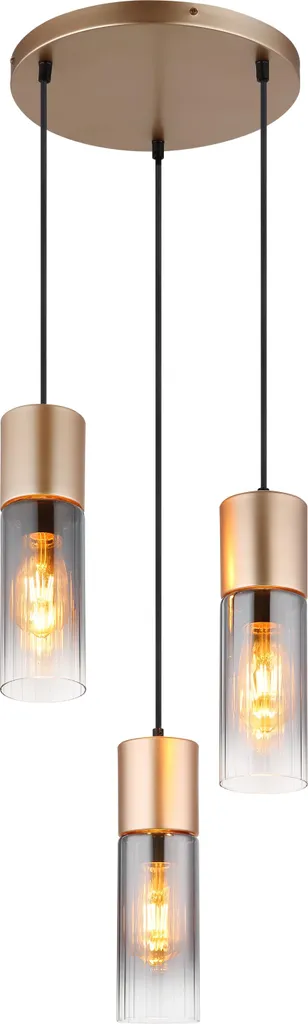 Suspension Verre Fumé Anti-Éblouissement Cappuccino Mat 120 cm