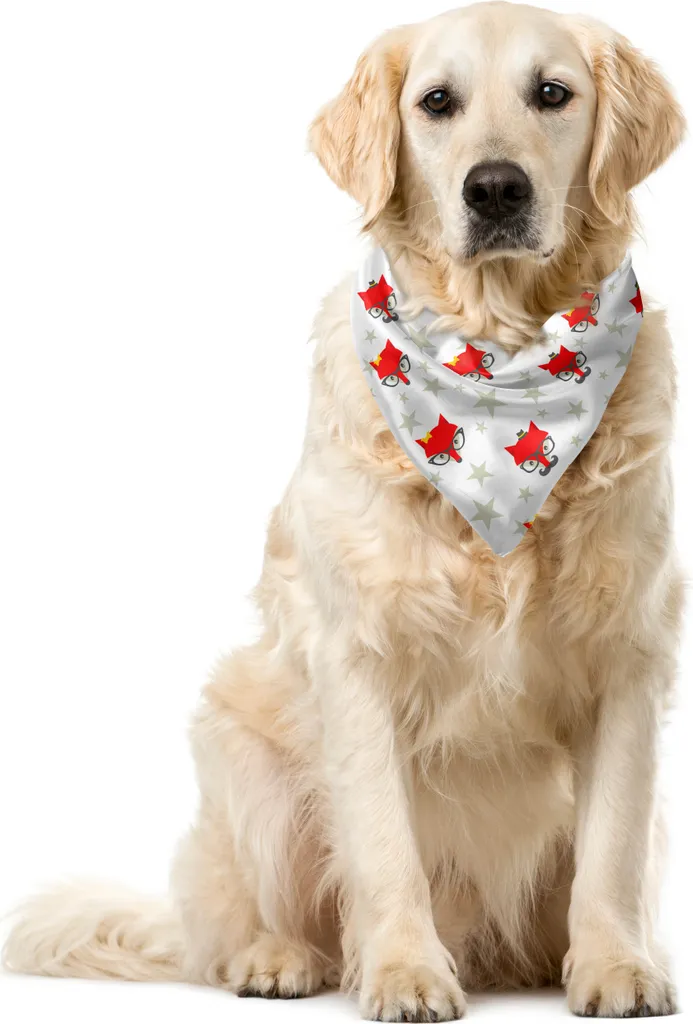 Accessorio Animali ABAKUHAUS: Bandana 55cm Volpi Hipster Style