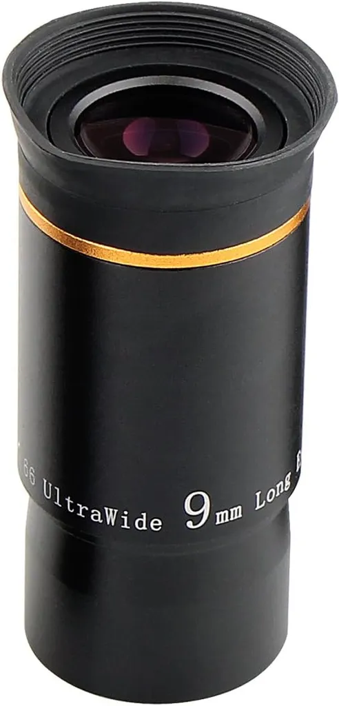 Oculaire 9mm 1.25" anti-reflet pour une Vision Nette du Ciel Profond 66°