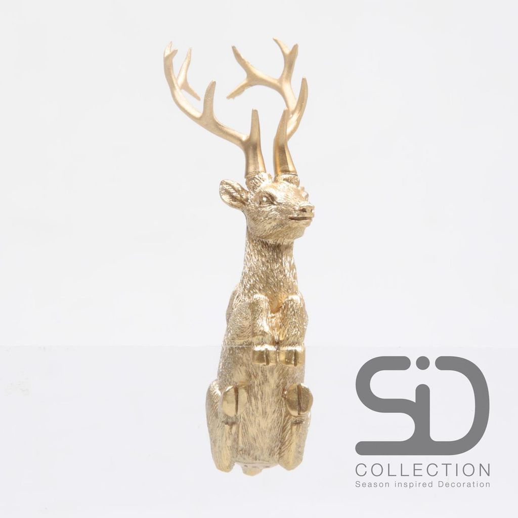 Topf-Anhänger Hirsch gold 7cm