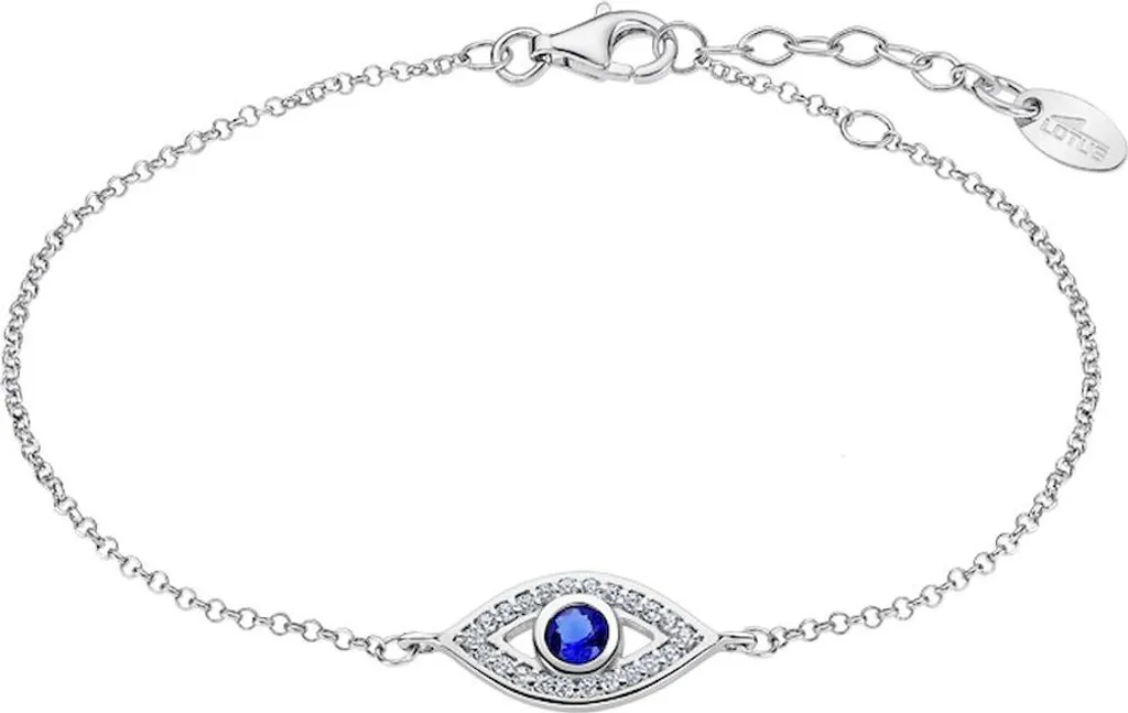 Bracelet de Protection Oeil d'Horus Lotus Silver pour Cadeau Femme Argent