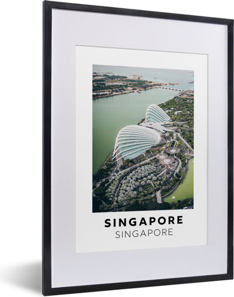 MuchoWow® Gerahmtes Poster Singapur - Architektur - Wasser Produktbild 