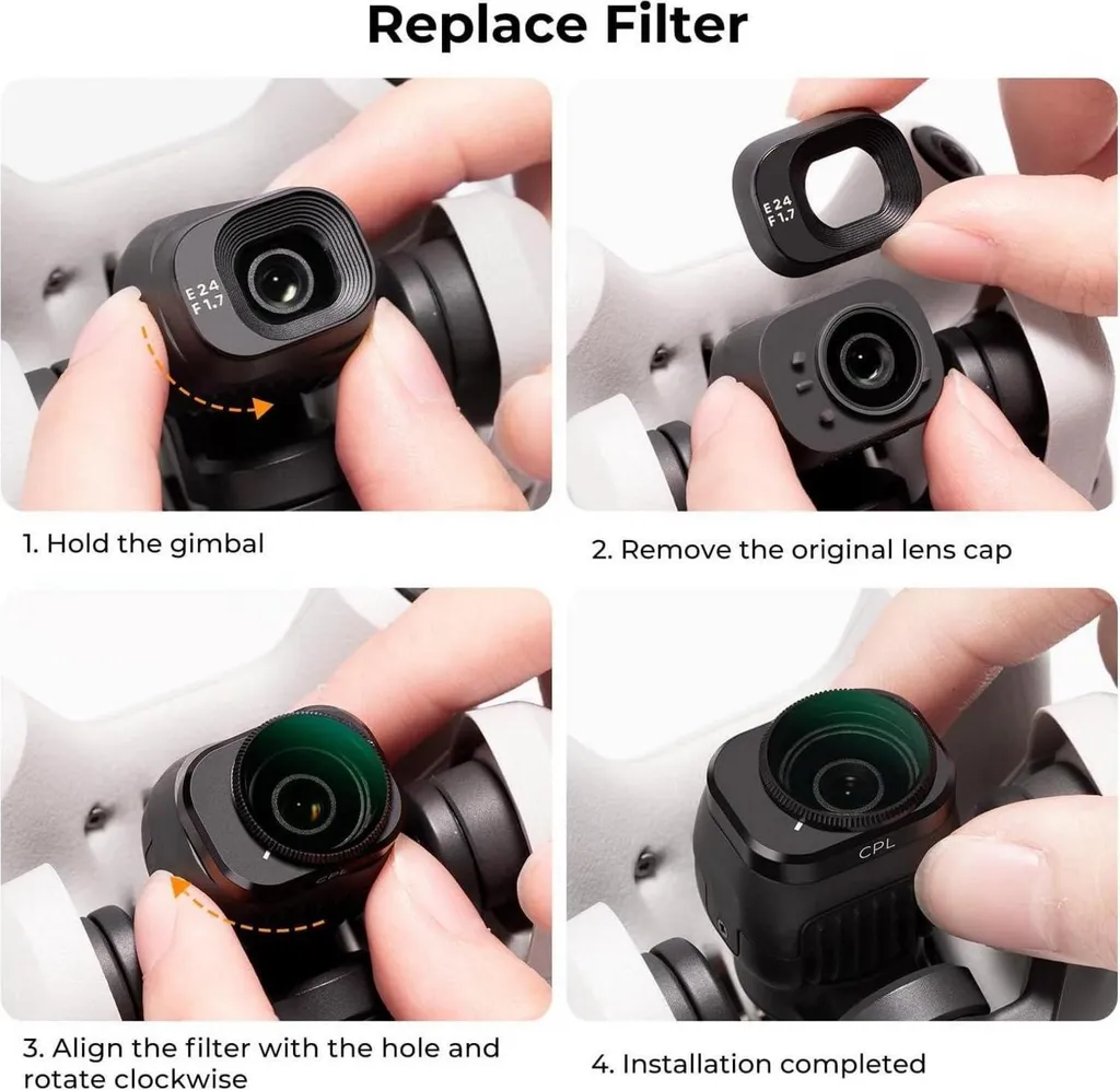 Filtre ND DJI Mini 4 Pro Multicouche - Pack 6 Pièces Haute Définition - 7