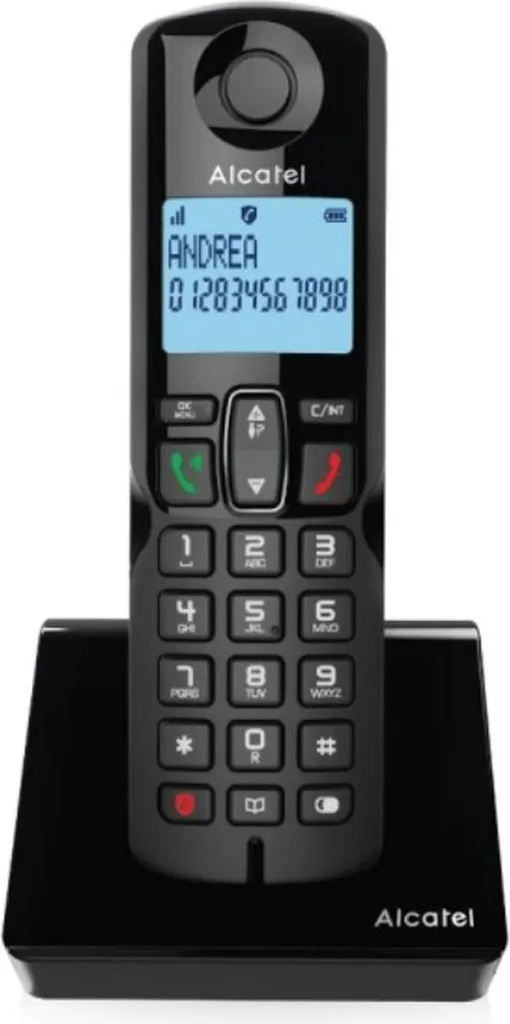 Alcatel S280 EWE Téléphone DECT avec Identificateur d'Appel Noir