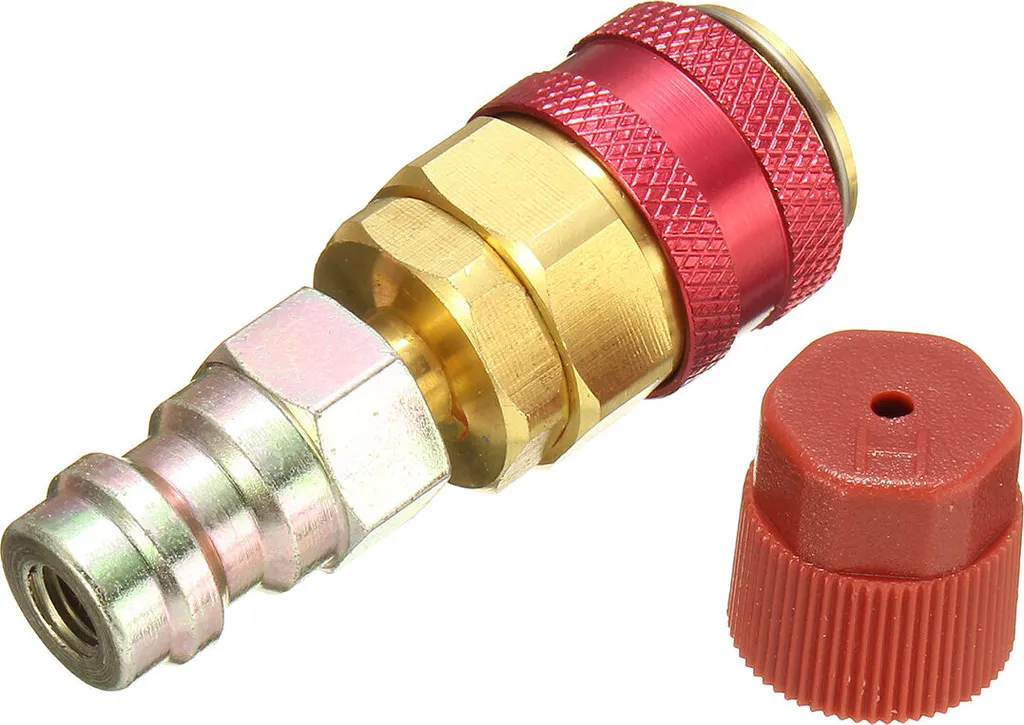R134A Aria condizionata per auto Adattatore di estensione dell'accoppiatore rapido basso/alto per Ford per BMW per Audi - Blu