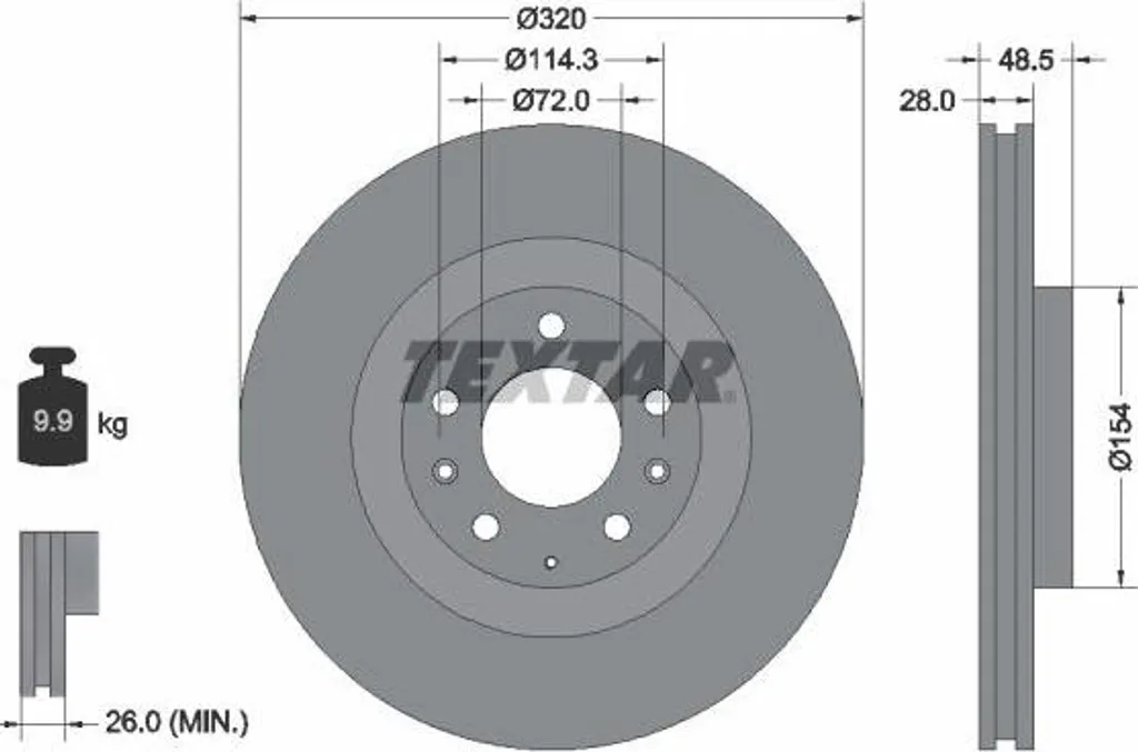 Remplacer disque de frein Mazda CX-9 avec la référence Textar 92203403