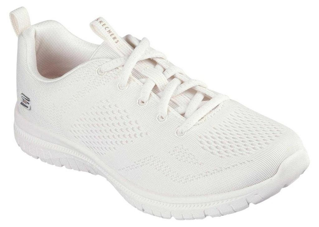 Skechers - Sneaker für Damen, Netzmaterial, Memory-Schaum GT22329 (36 EU) (Naturweiß)
