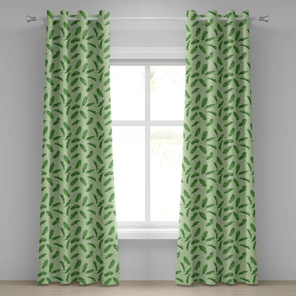 Tende Decorative Tropicali 2 Pannelli | ABAKUHAUS Verde Pistacchio 280x225