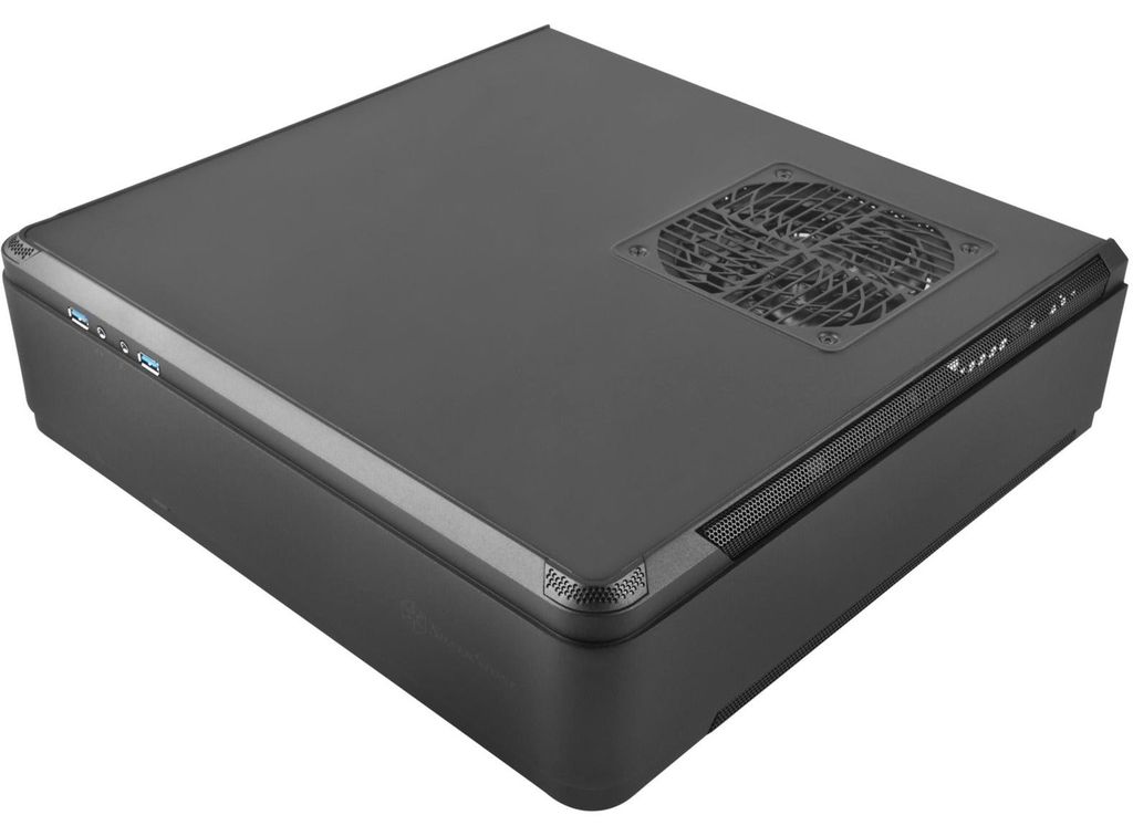 Silverstone FTZ01-E, Desktop, PC, Schwarz, Mini-DTX, Mini-ITX, Aluminium, Stahl, 8,3 cm