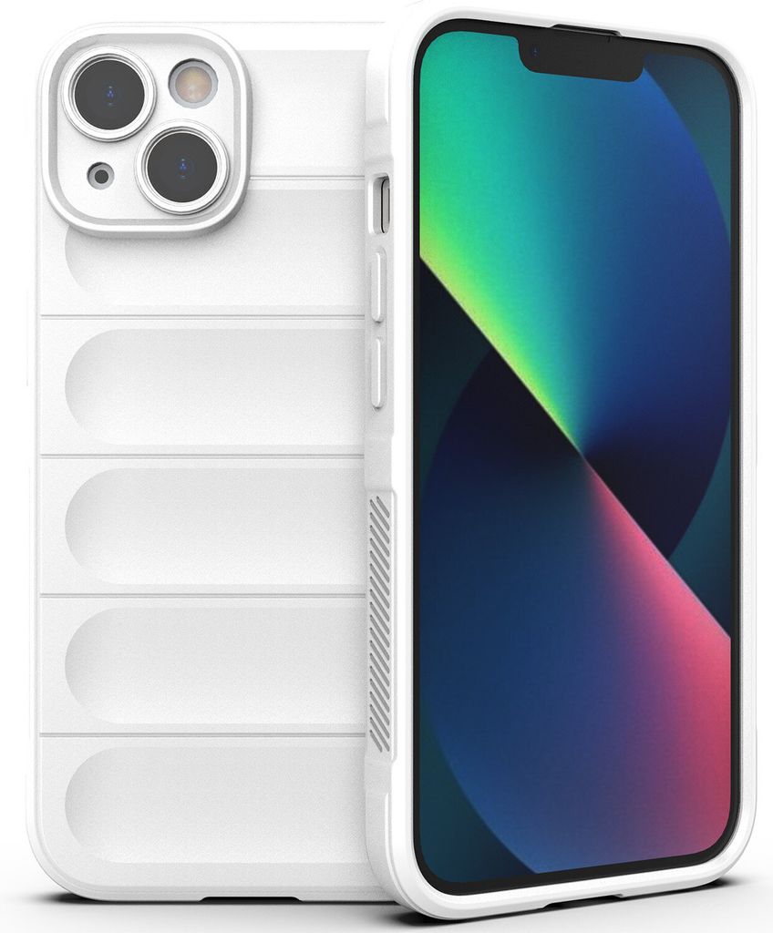 iPhone 13 Hülle, Weich TPU Silikon Stossfest Anti-rutsch Schutzhülle für iPhone 13 Weiß